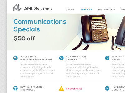 AML Systems capita communications desktop electric homepage icons logo nexa bold redesign web website