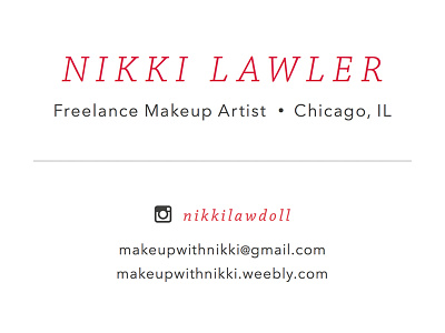 Helpin' a cousin out avenir business business card chaparral pro elegant makeup artist type