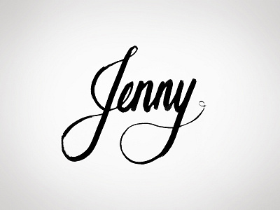 Jenny brush pen daily lettering hand lettering hand type jenny lettering name practice script sketch type