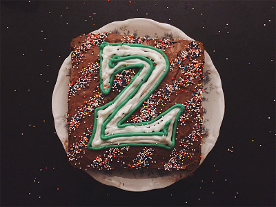 T-2 Days cake fun icing numbers numerals photography sprinkles type