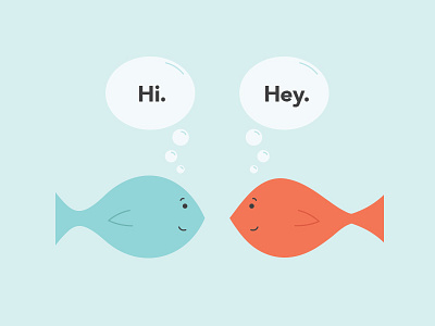 Friendly Fish event fish friends illustration poster razorfish vector