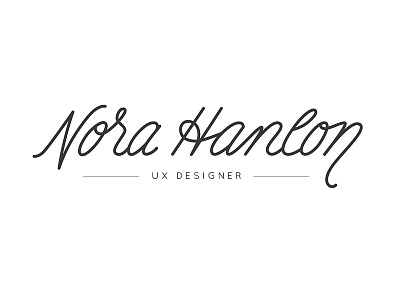 Nora Hanlon hand lettering lettering logo script type
