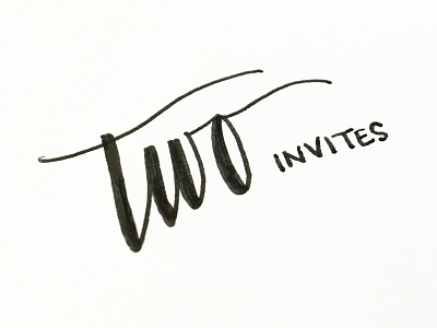 Two Invites! draft invites lettering script