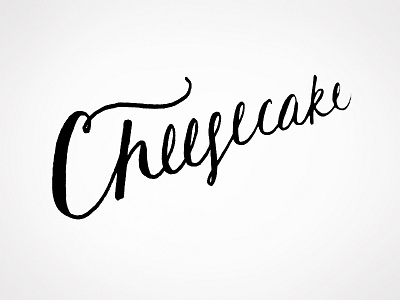 Duh. cheesecake dessert food hand letter lettering noms script