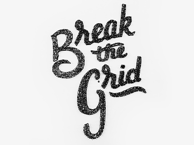 Break the Grid Wall Installation 3d installation lettering project script yarn