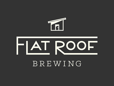 Flat Roof Brewing beer brewing graphic icon logo logotype