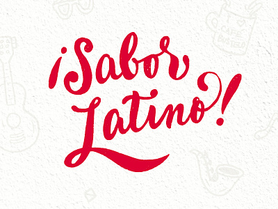 ¡Sabor Latino! cafe café bustelo coffee design hand lettering illustration latin latino latinx lettering script texture