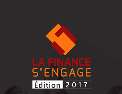 LA FINANCE S'ENGAGE design illustration logo typography