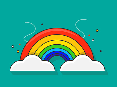 Rainbow design flat flat design flat illustration graphic design icon illustration logo ui ux vector illustration