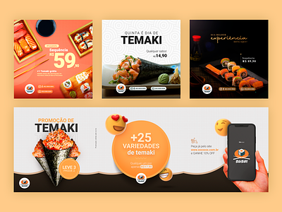 Social Media | Japanese Food art delivery digital art feed food graphic design instagram japanese social media sushi