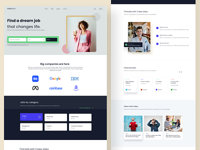 Job search website | Landing Page | Figma