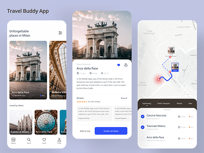 Travel Buddy App app figma ios mobile ui mobileapp uidesign uiux visual design