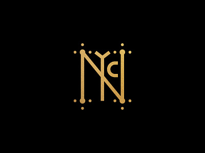 NYC gold identity logo monogram new york city