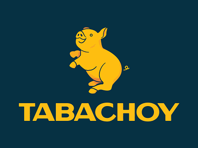 Tabachoy Brand branding design filipino food food truck halftone illustration logo pig restaurant typography