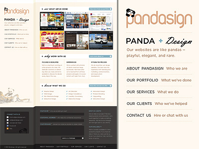 Pandasign Website Design Draft