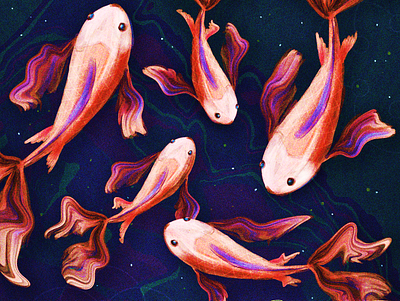 Fish Bowl art design drawing fishes illustration vector