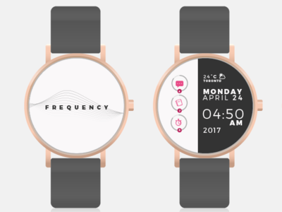 Frequency Smart Watch App animation app branding design flat icon illustration logo minimal typography ui ux vector web