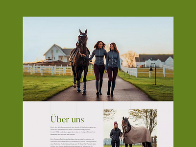 Horse Riding Club Website animation braun design graphic design green horse horse club modern nature prototype riding ui ux web webdesign