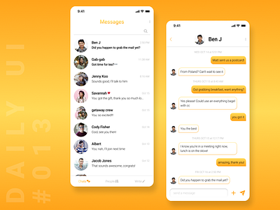 Daily UI #013 DM app daily 100 challenge daily ui daily ui 013 dailyui dailyuichallenge design direct messaging dm figma messaging messaging app ui user interface