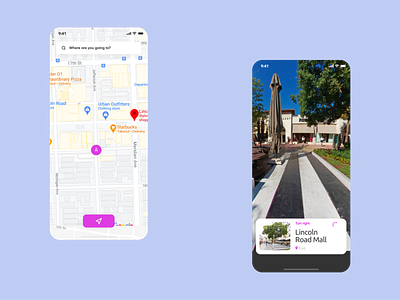 AR Map mobile app app augmentedreality design figma google maps map ui ux vr