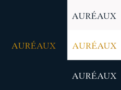 AURÉAUX Logo exploration branding design figma font french gold illustration logo logotype luxury vector