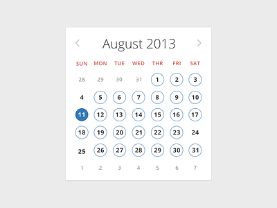 Event calendar for mobile site calendar circle clean events flat mobile schedule white