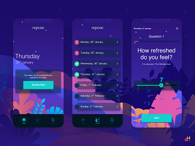 App Design - Sleep Journal Analysis app app design mobile app mobile design mobile ui ui ui design ux ux ui ux design