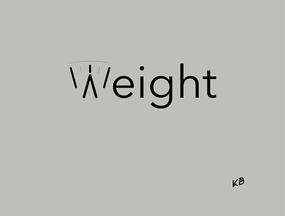 Weight design flat illustration logo minimal typogaphy