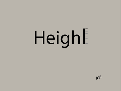 Height design flat height illustration logo minimal typography vector