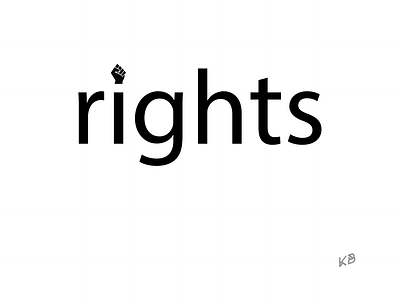 rights design flat illustration logo minimal rights typography vector