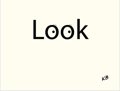 Look design eyes flat illustration logo look minimal typography vector
