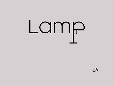 Lamp design flat illustration lamp logo minimal typography vector