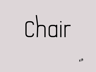 Chair chair design flat illustration logo minimal typography vector