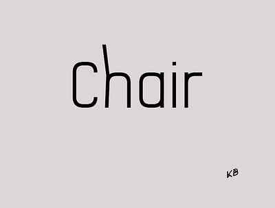 Chair chair design flat illustration logo minimal typography vector