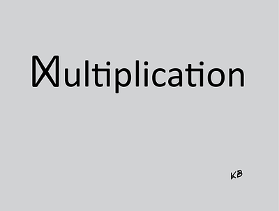 Multiplication design flat illustration logo mathematics minimal multiplication school typography vector