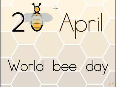 World Bee Day bee design flat illustration logo minimal nature