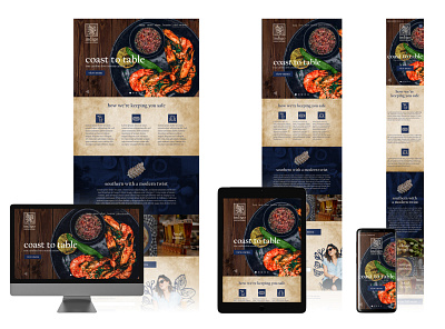 Indigo Coastal Kitchen Website Mock-Up branding web web design website