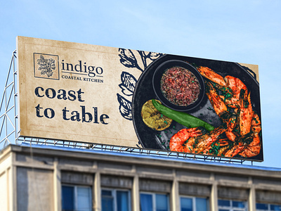 Indigo Coastal Kitchen Billboard Mock-Up