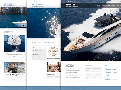 Amer Yachts - official site clean responsive theme web design web site webdesign website yacht yachts