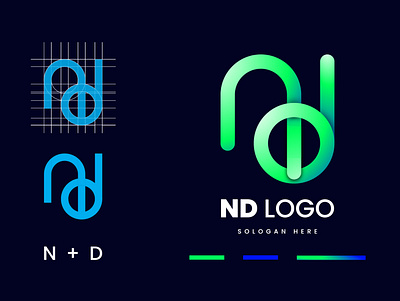 Modern Logo d letter logo modern logo n letter logo new logo