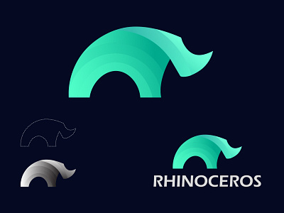 Rhinoceros logo 2021 abstract best logo branding designs gradient logo logo design logos logotype modern logo popular trandy typography ui ux