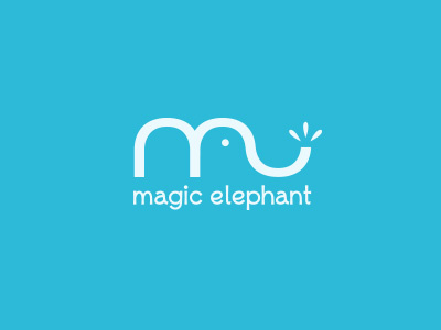 Magic elephant blue elephant flash ivory logo m magic mark pugacheva sign water