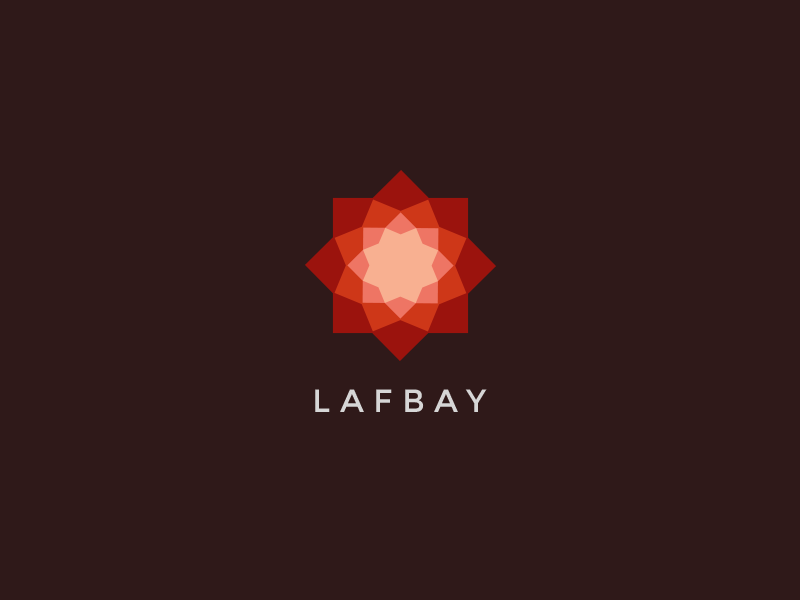 LAFBAY color cosmetics creative flower logo mark pugacheva red star