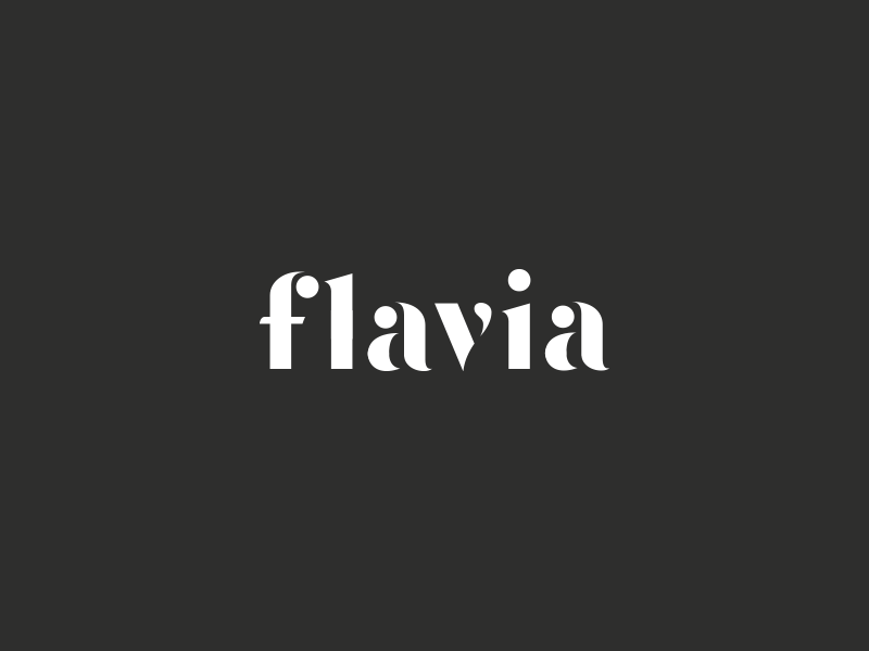 Flavia a custom elegant font lettering logo mark pugacheva typography