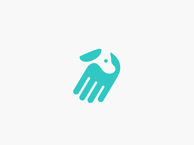 Hand + dog assistant dog finger hand handler help logo negative space pugacheva retriever
