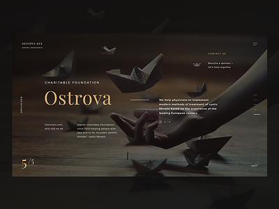 Opera Promo site | About dark freedom gold landing opera orchestra origami paper ship site typography web