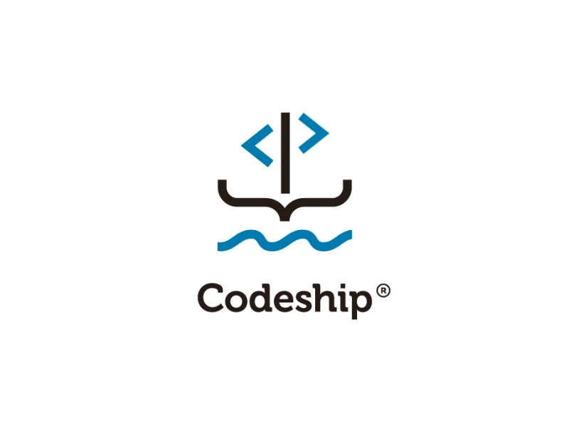Codeship animation boat braces code design development hacker logo marine pugacheva river sail ship software