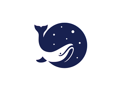 Space whale cosmos deep logo negative space ocean pugacheva sea space stars whale wisdom