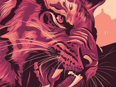 Tiger animal cat color digital art endangered fundraising illustration tiger vector wwf