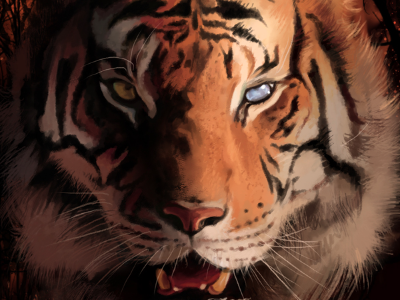 Shere Khan Digital Painting animals cat digital art digital painting film fresh illustration new painting poster the jungle book tiger